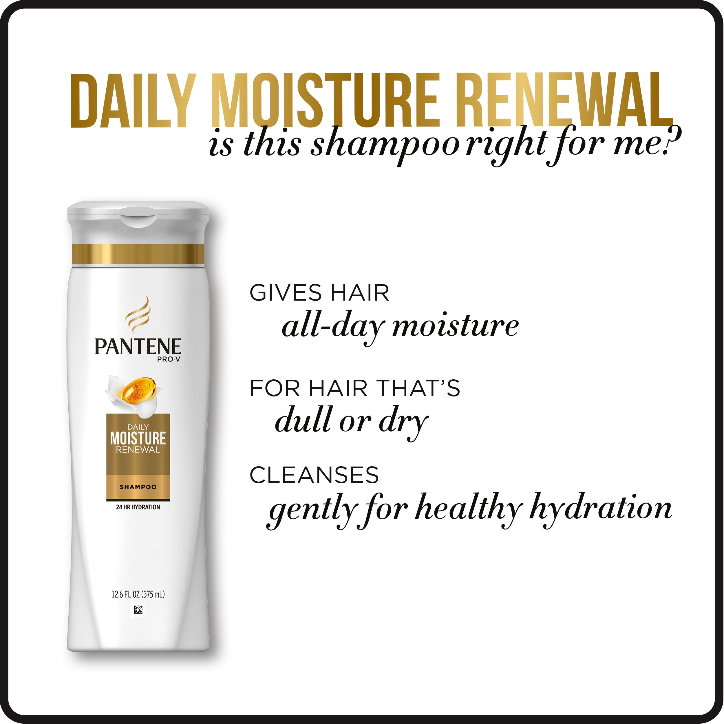 Pantene shampoo on bathroom counter in bright light for a refreshed morning.