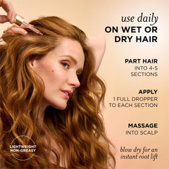 Pantene serum texture close-up highlighting lightweight non-greasy formula benefit