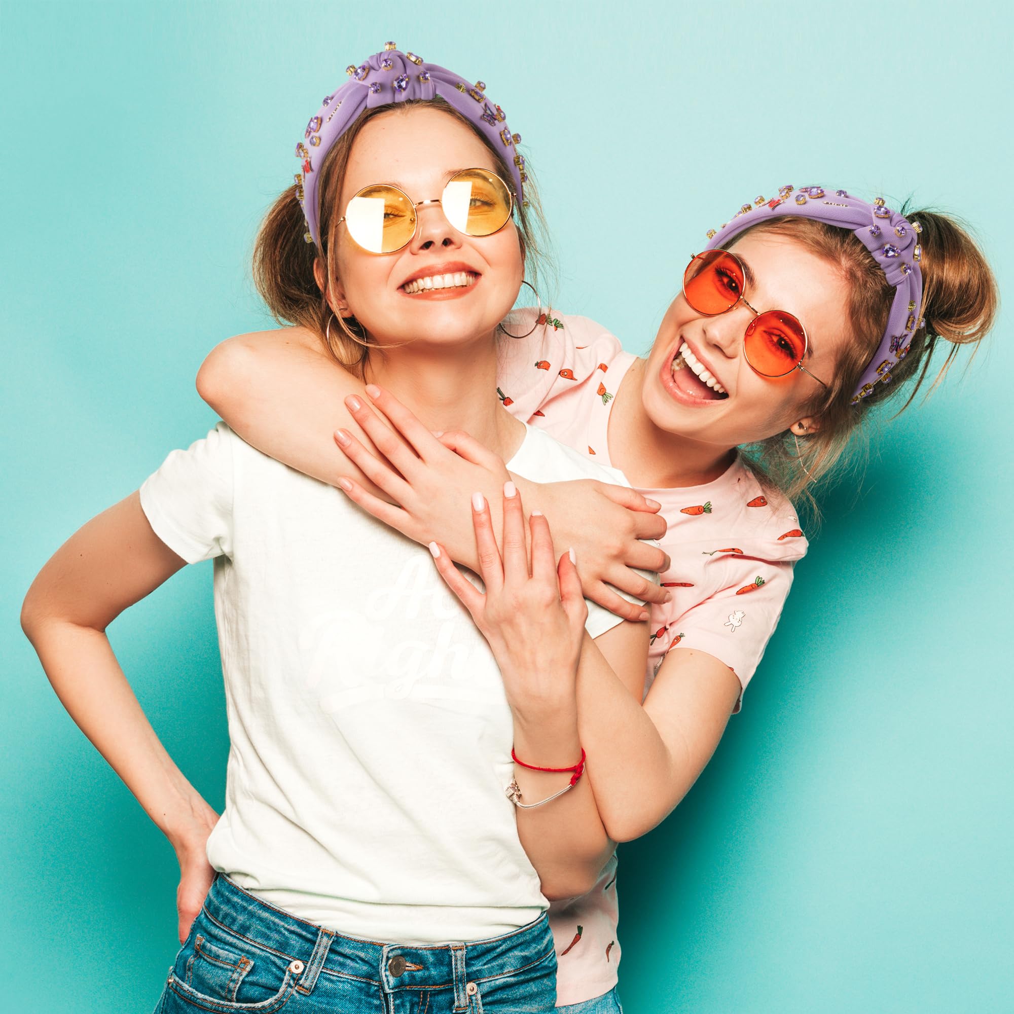 PANTIDE Music Jeweled Knotted Headband lifestyle shot pairing with concert-ready outfits.