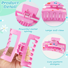 PANTIDE nurse claw clips with heart pattern add cute flair while keeping hair in place