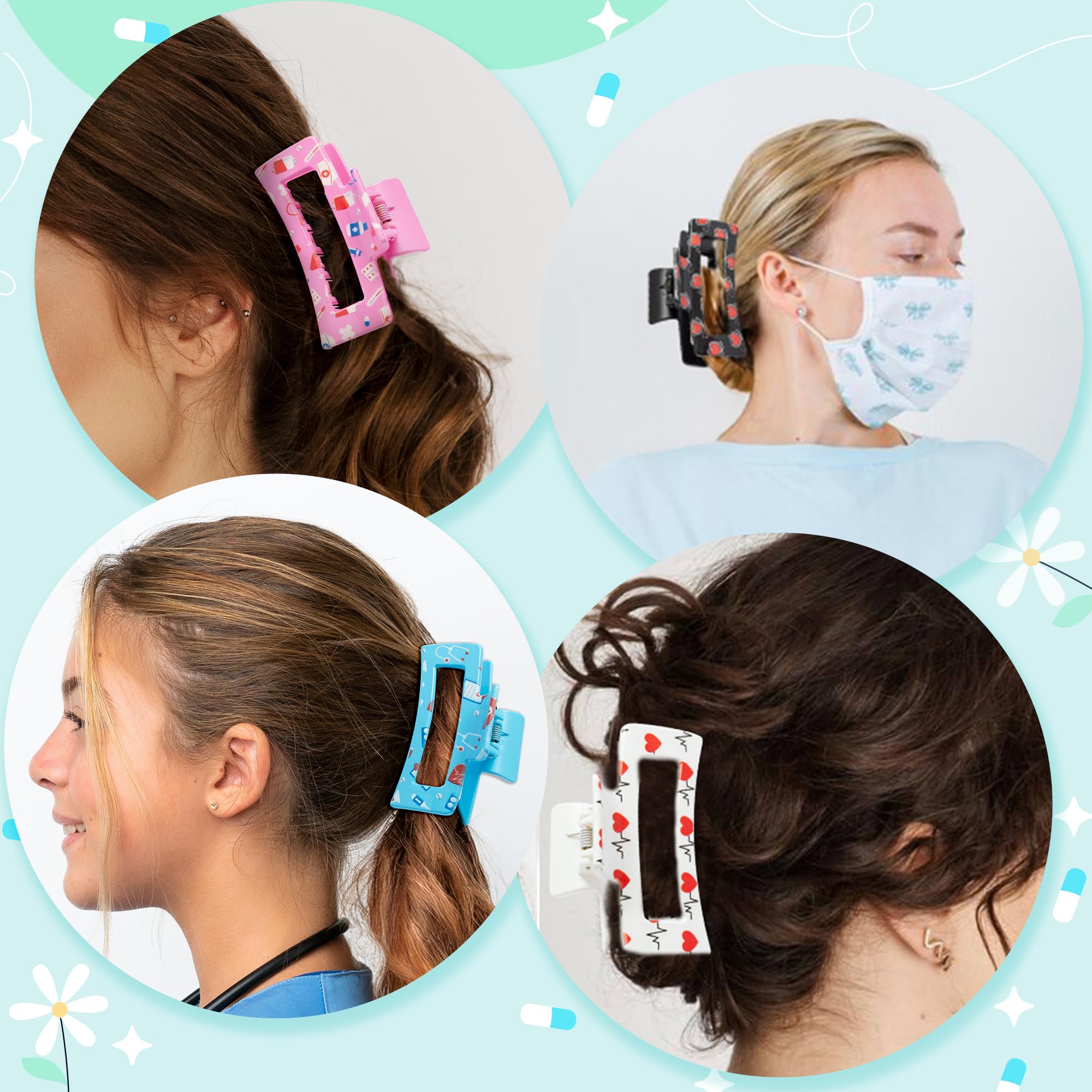PANTIDE nurse claw clips are lightweight for all-day wear during routines
