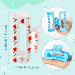 PANTIDE nurse claw clips with medicine box motif grip hair gently during daily tasks