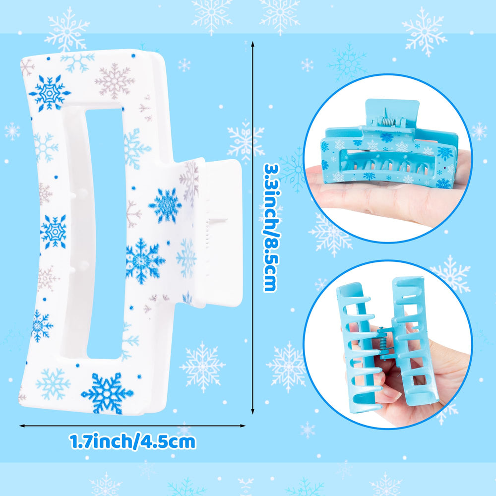 Pantide snowflake hair clip side view highlights lightweight comfort
