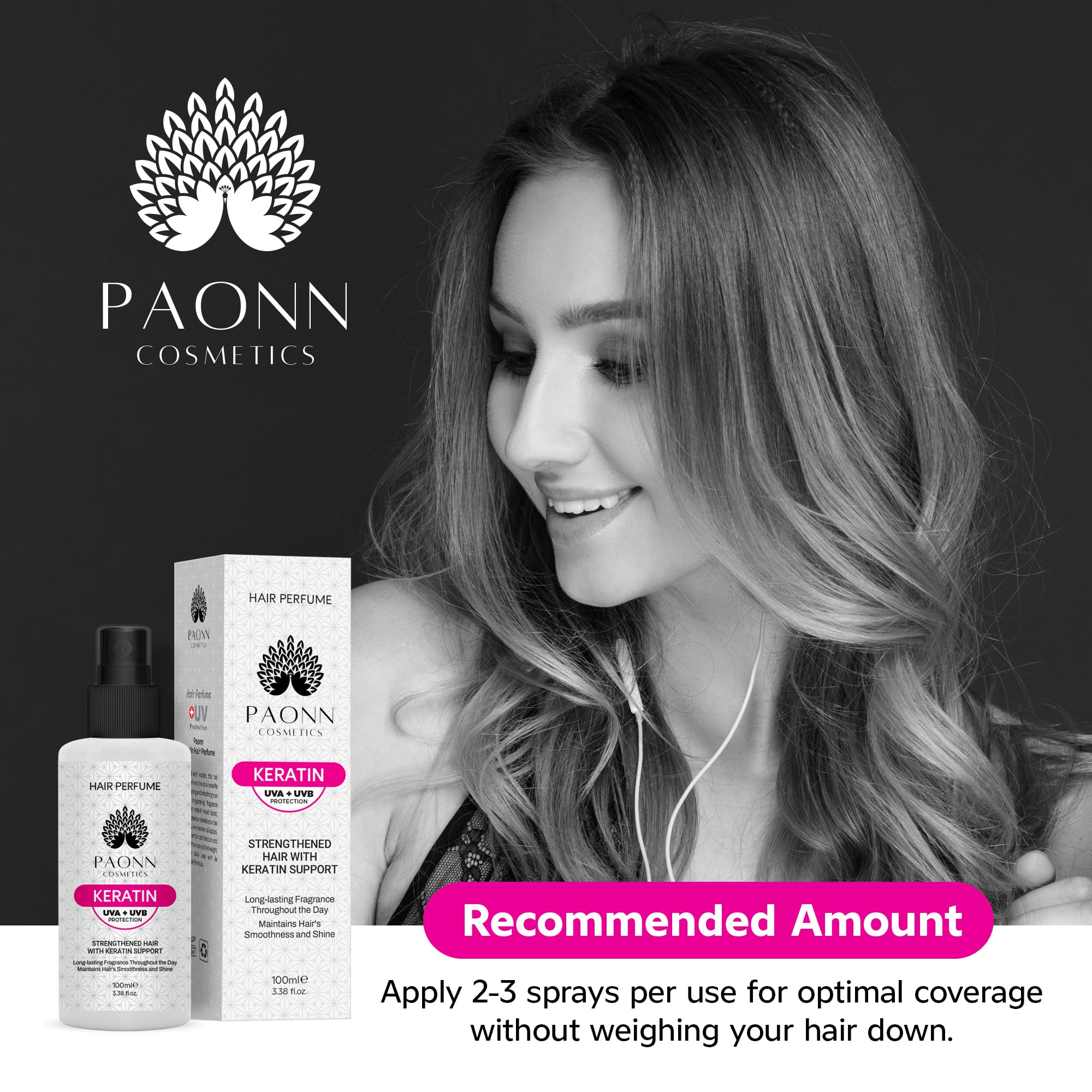 PAONN 100ml compact bottle—travel-friendly freshness on the go.