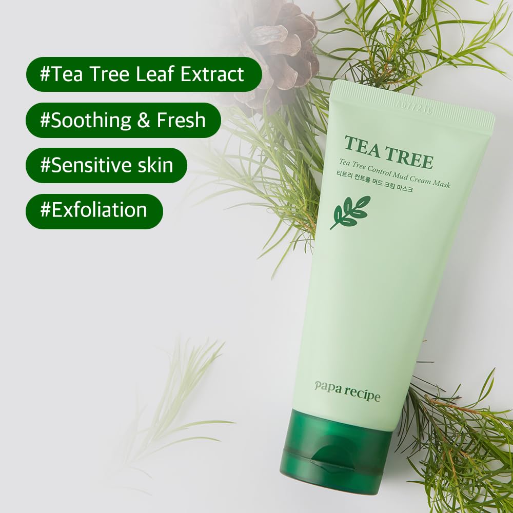 One-step cleansing concept shown with makeup removal and mud rinse in a single step.