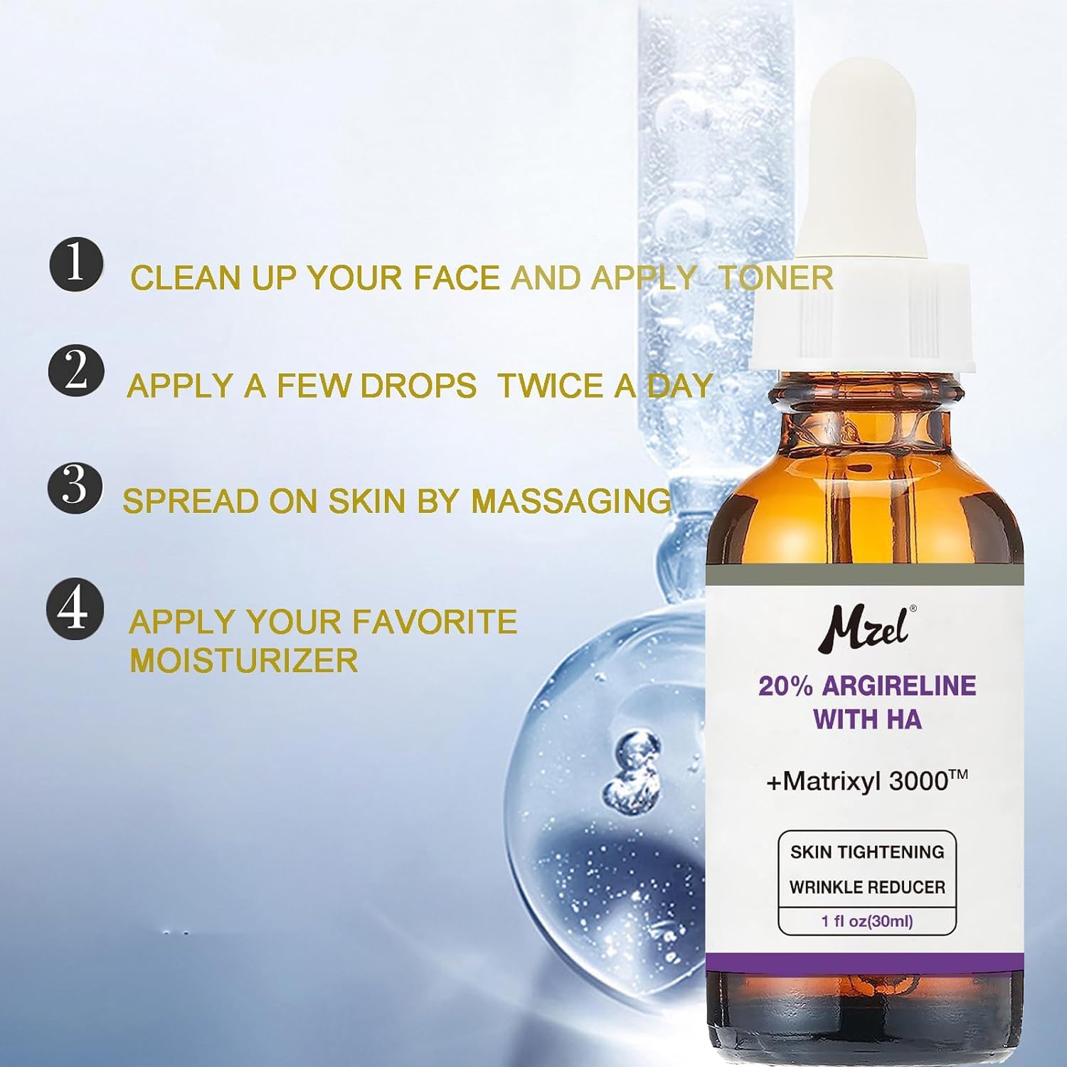 PAPABA Matrixyl 3000 and Argireline peptide boost for firmer-looking skin.