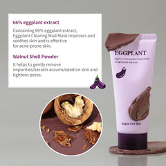 Papa Recipe Eggplant Mud Mask pour shows smooth application for even coverage.