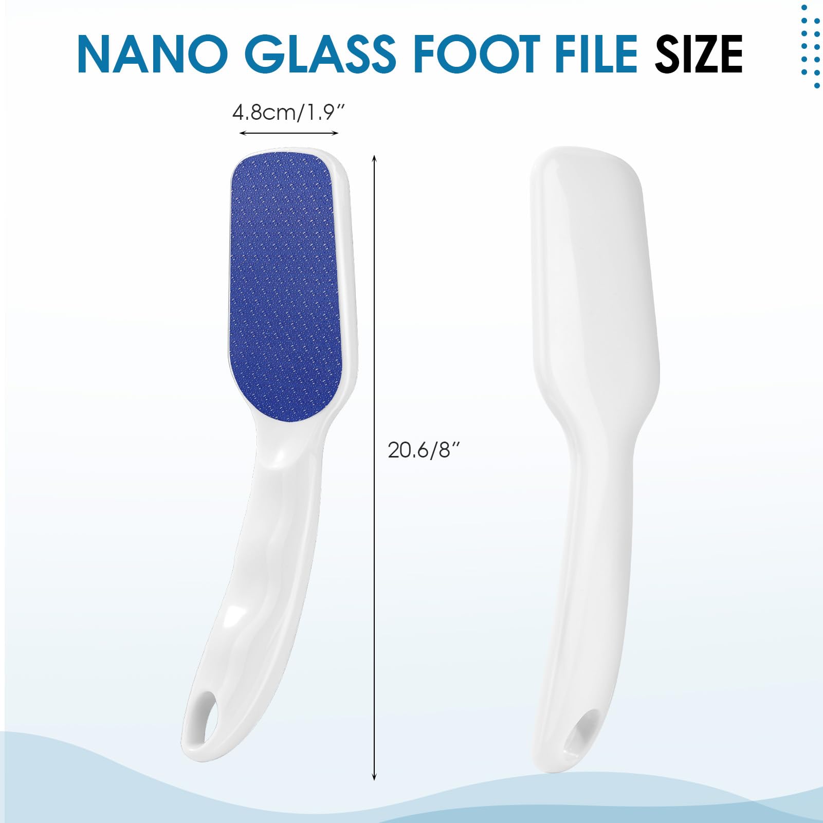 Papkolwe Nano-Glass Foot File in hand ready for a quick foot care session.