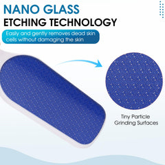 Papkolwe Nano-Glass Foot File texture close-up, removes calluses smoothly for softer feet.