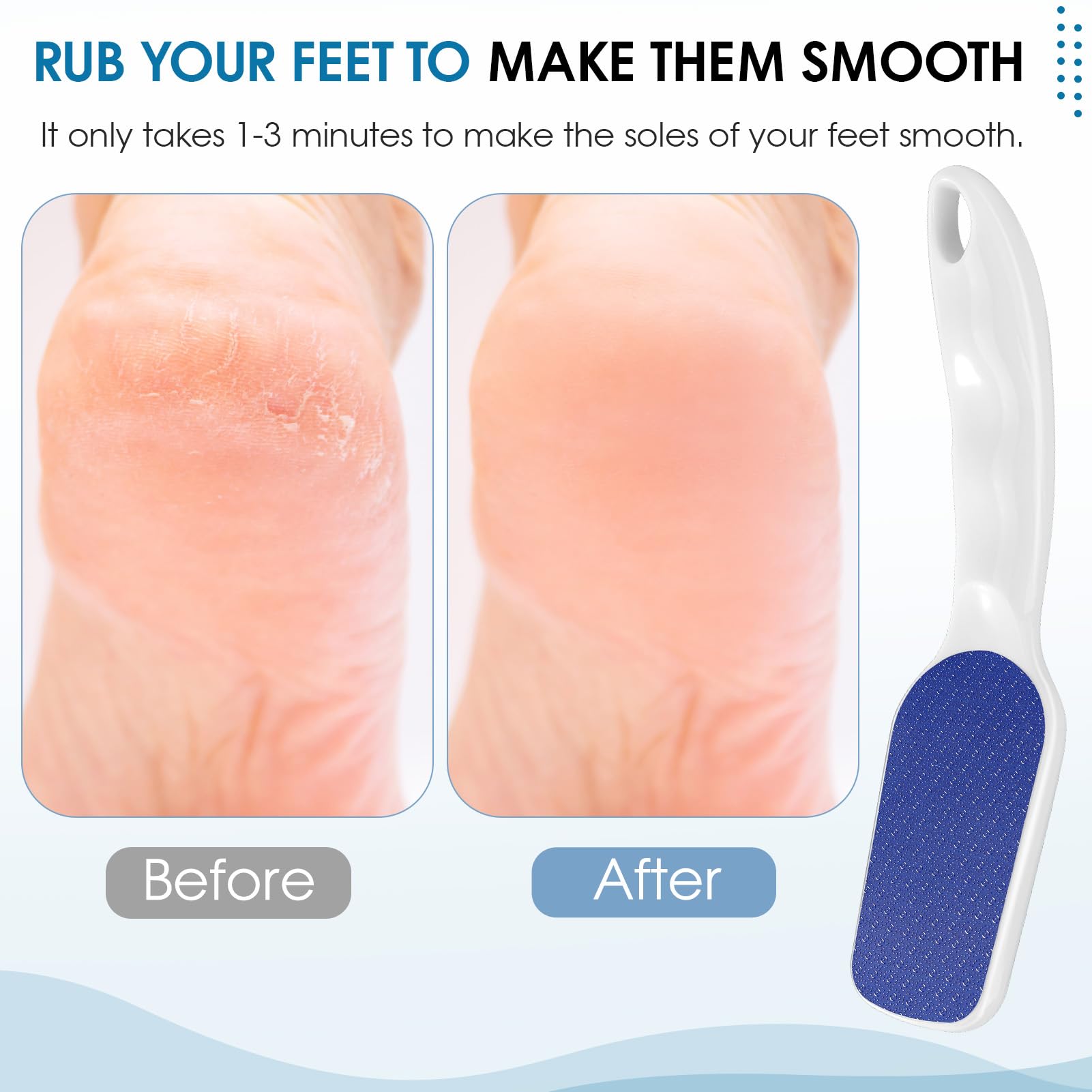 Papkolwe Nano-Glass Foot File side view highlights slim profile for easy storage.