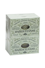 Papoutsanis olive oil castile bar unscented pack of 4 for gentle cleansing on sensitive skin.