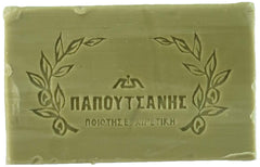 Papoutsanis Pure Greek Olive Oil Soap ingredients reveal pure olive oil for nourishing skin.