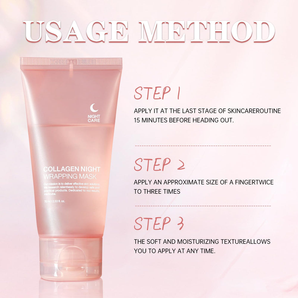 PAQIMAN Collagen Night Wrap Mask texture close-up highlights balanced moisture and skin comfort.