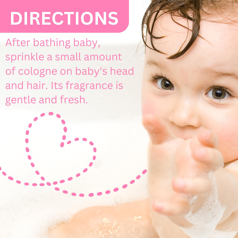 Para Mi Bebe Splash Cologne fragrance-note visual points to floral bouquet and lasting aroma.