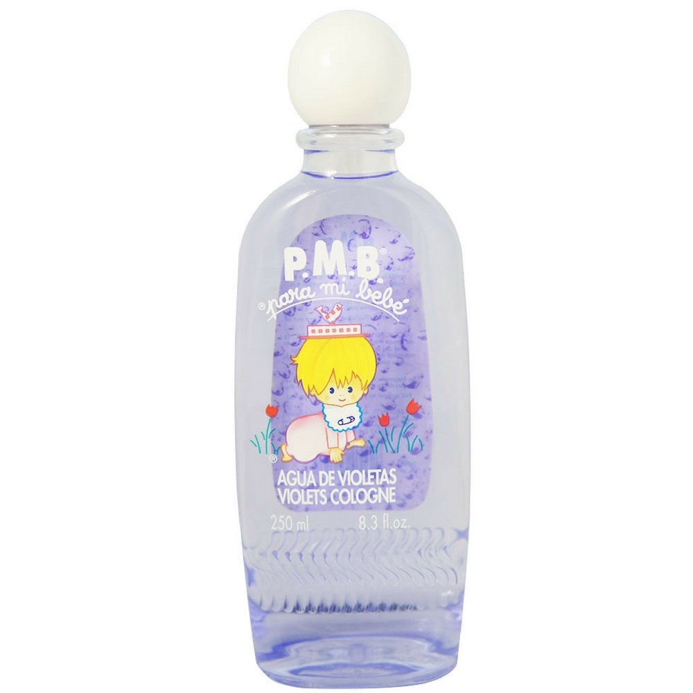 Para Mi Bebe Splash Cologne Violets bottle highlighting a light floral scent for everyday wear.