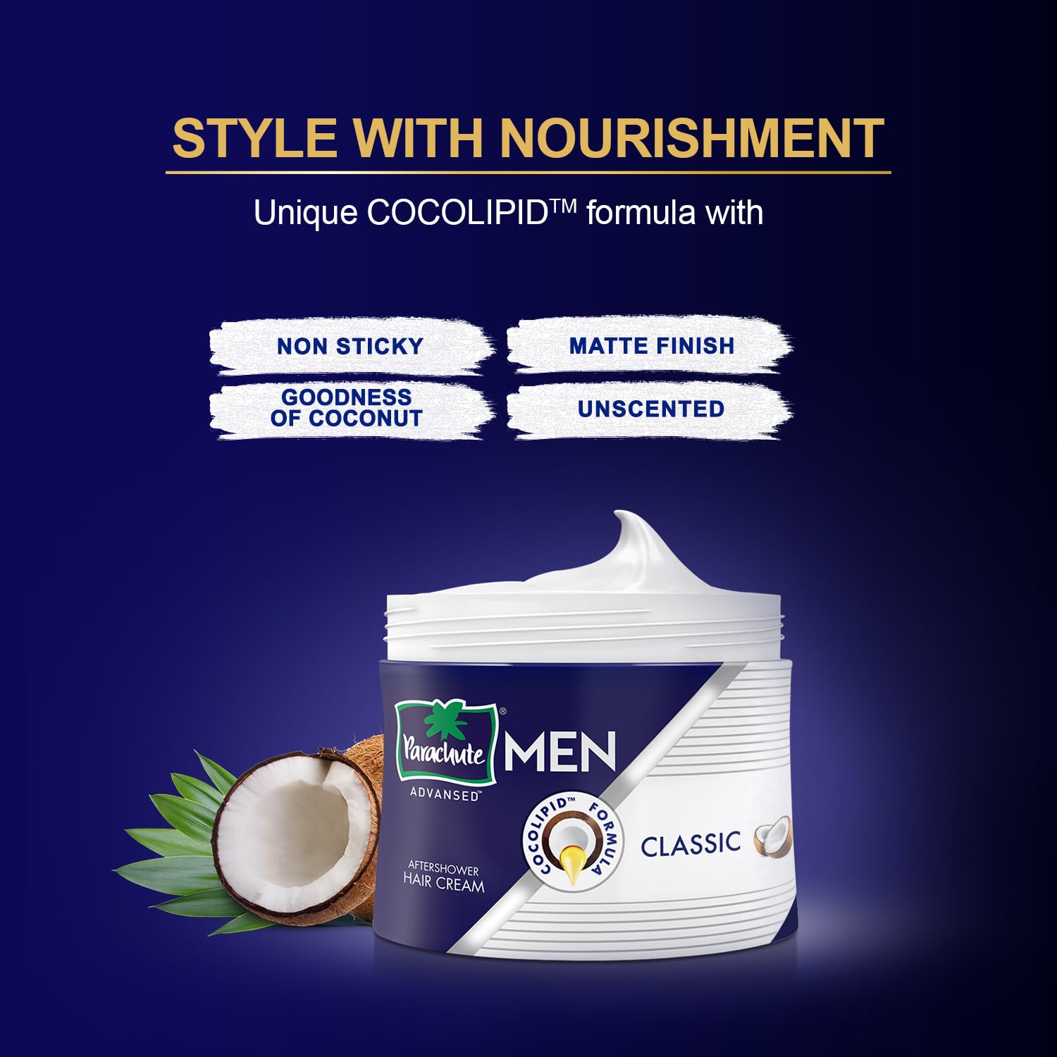 Parachute Advansed hair cream after-shower routine helps smooth, non-sticky look