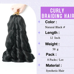 Paraglame French Curl braiding hair 12in closeup showing soft texture for detangling
