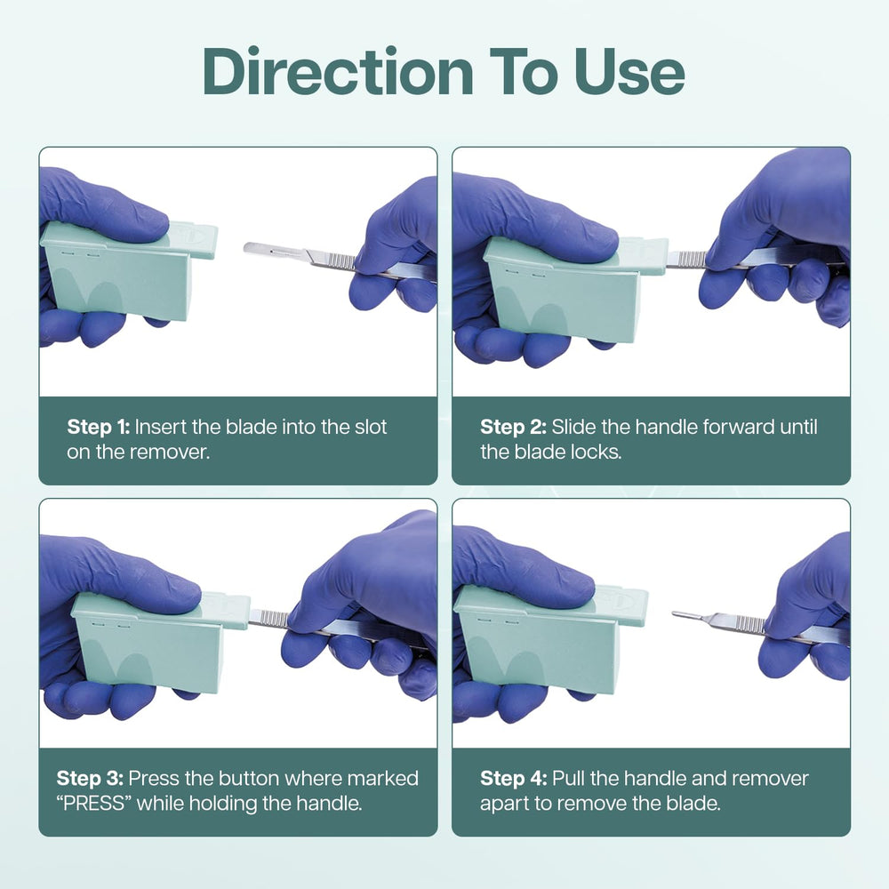 Paragon Mount Dermaplane Remover Box 2-Pack demonstrates compatibility with handles 3 4 and 7
