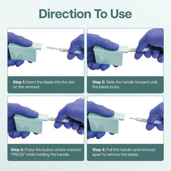 Paragon Mount Dermaplane Remover Box 2-Pack demonstrates compatibility with handles 3 4 and 7