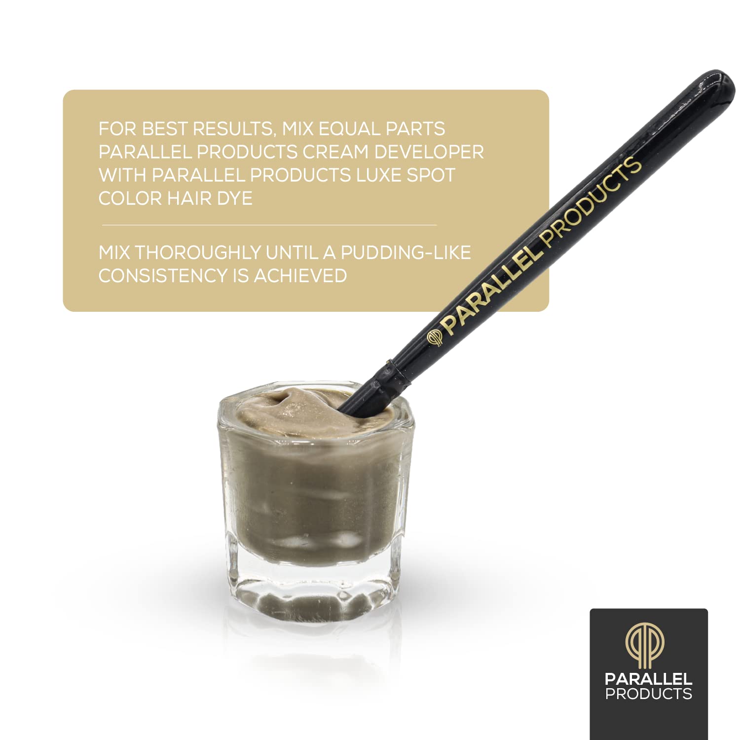 Parallel Products dark brown color swatch previews shade accuracy before application