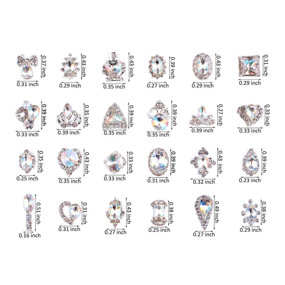 PARAOR 3D nail gems metal jewels catch light for elegant jewelry accents.