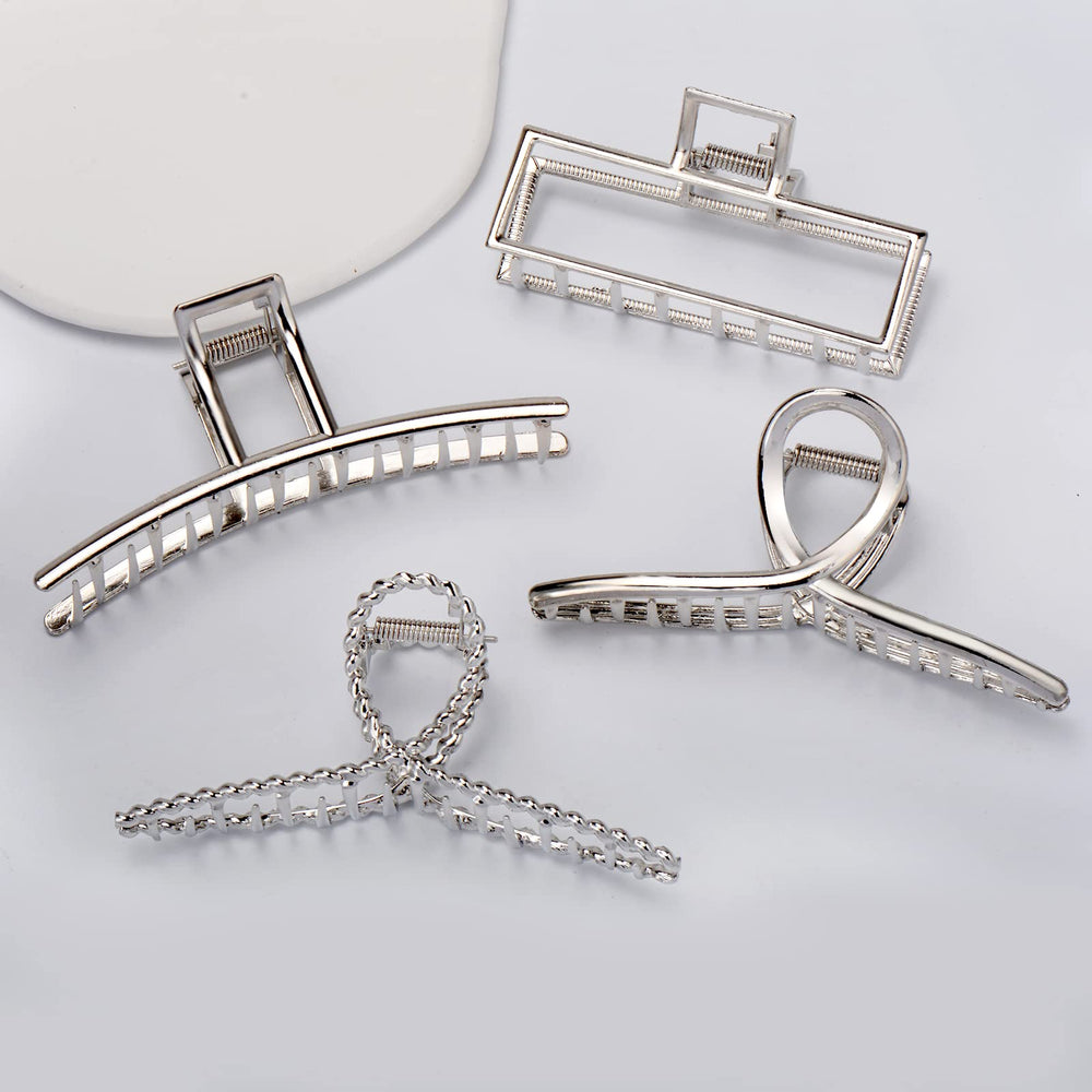 Parcce 4-pack large silver style-d clips provide lightweight all-day comfort.