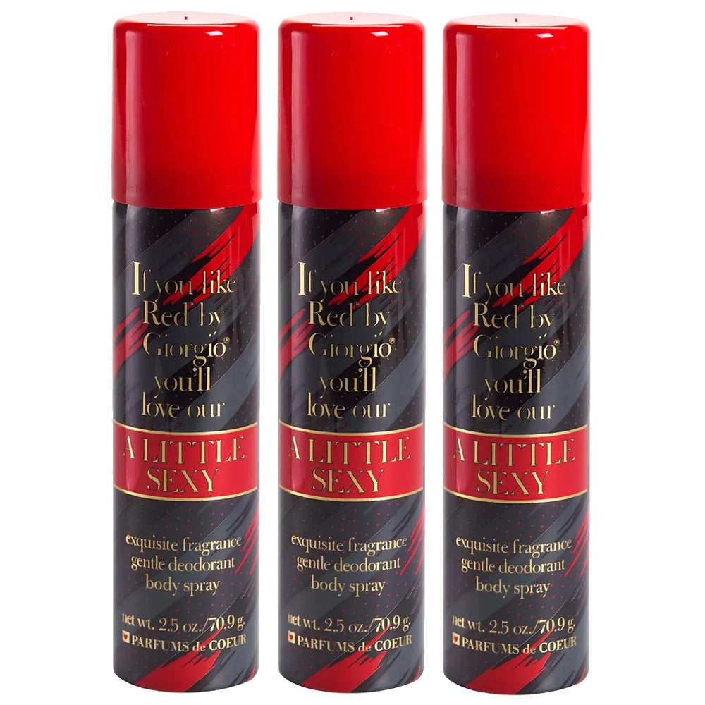 Parfums De Coeur A Little Sexy deodorant spray bottle, fresh citrus-floral aroma for everyday confidence