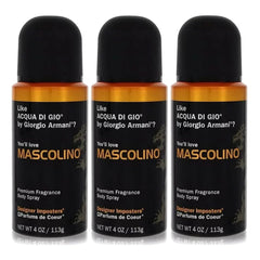 Parfums De Coeur Mascolino bottle ideal for daily wear with citrus-woody notes.