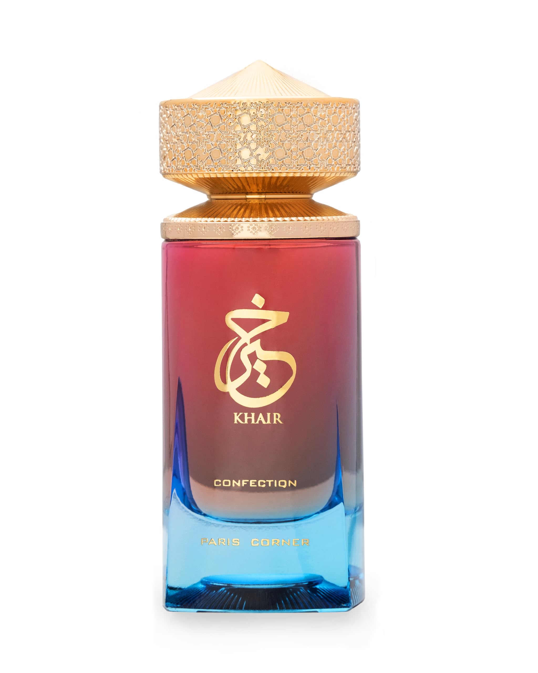 Paris Corner Khair Confection bottle front view with elegant packaging and unisex appeal for gifting