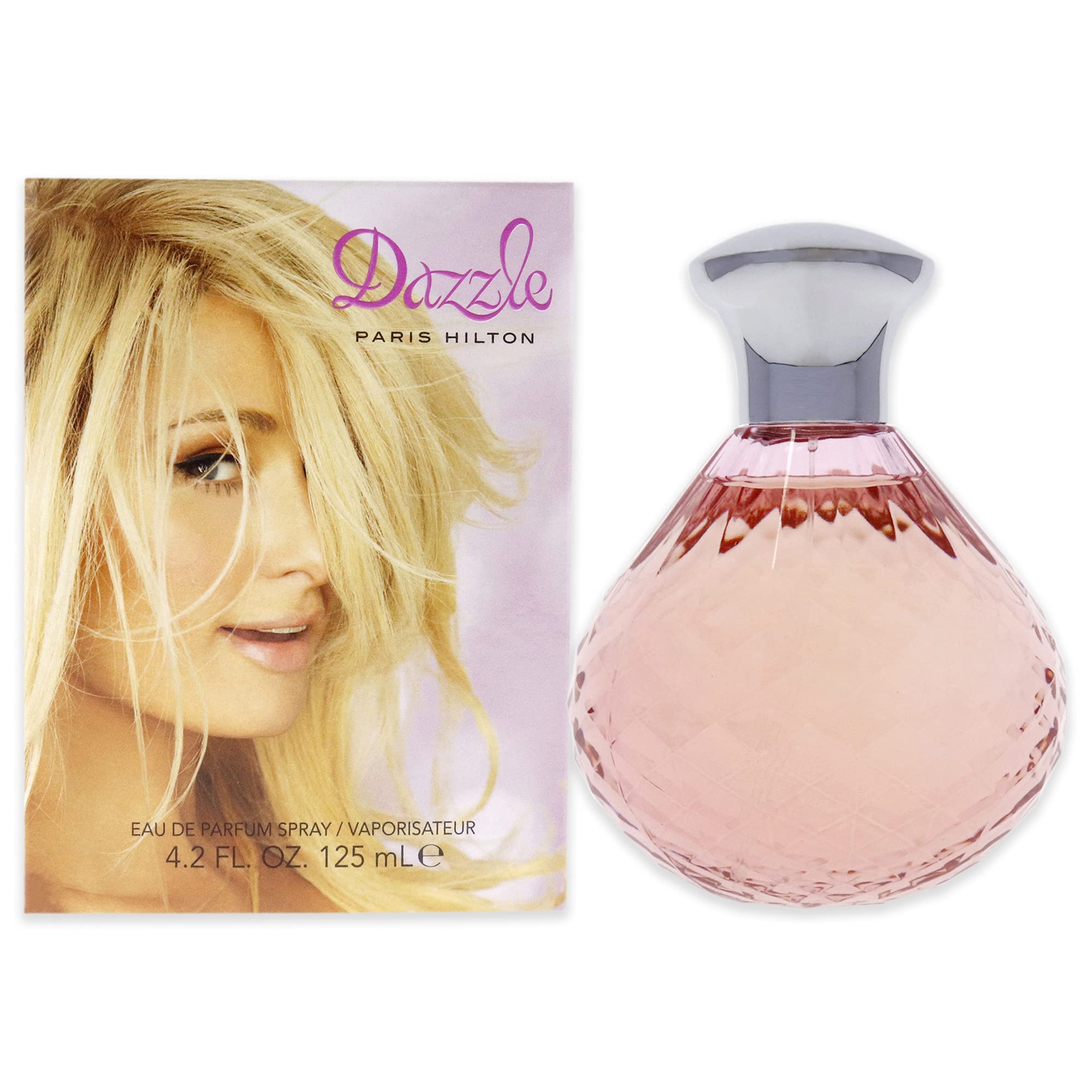 Paris Hilton Dazzle Women bottle front view for a glamorous evening scent.