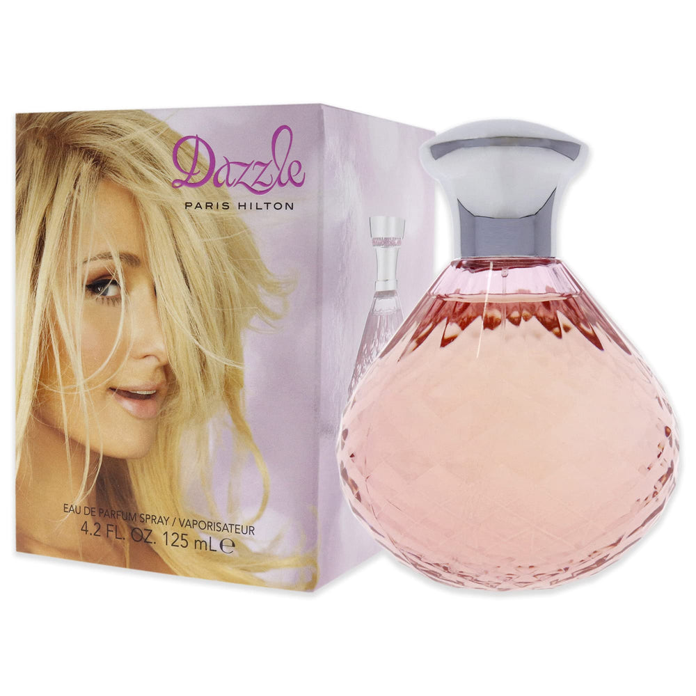 Paris Hilton Dazzle Women box presentation highlights party-ready fragrance notes.