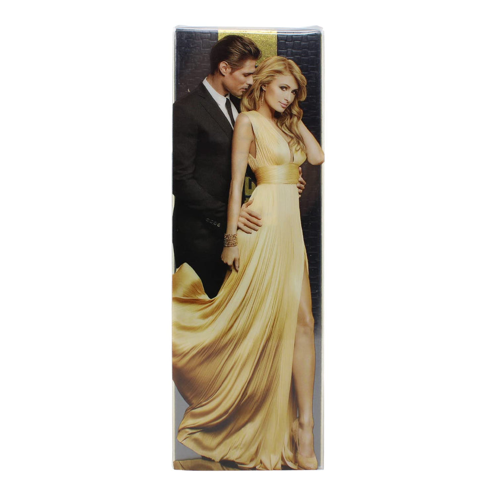 Paris Hilton Gold Rush Man spray-angle reveals a steady mist ideal for office wear.
