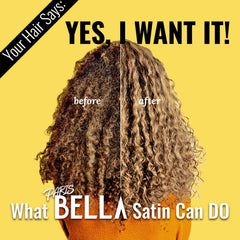 ParisBella satin lined sleep cap for curly hair preserves waves overnight