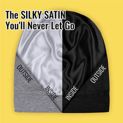 ParisBella satin lined sleep cap moisturizes and reduces hair friction