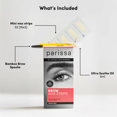 Parissa Eyebrow Wax Strips being applied with precise mapping