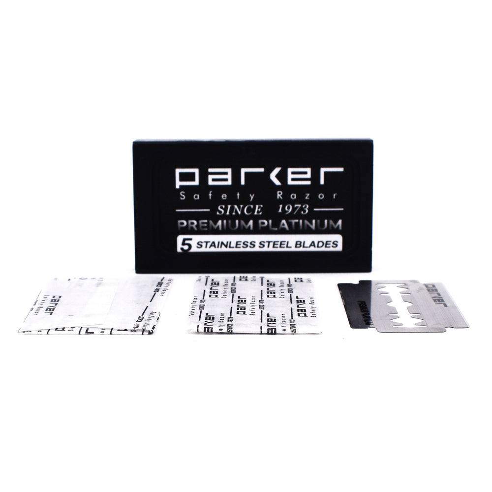 Parker blades universal-compatibility image shows fit with all DE razors