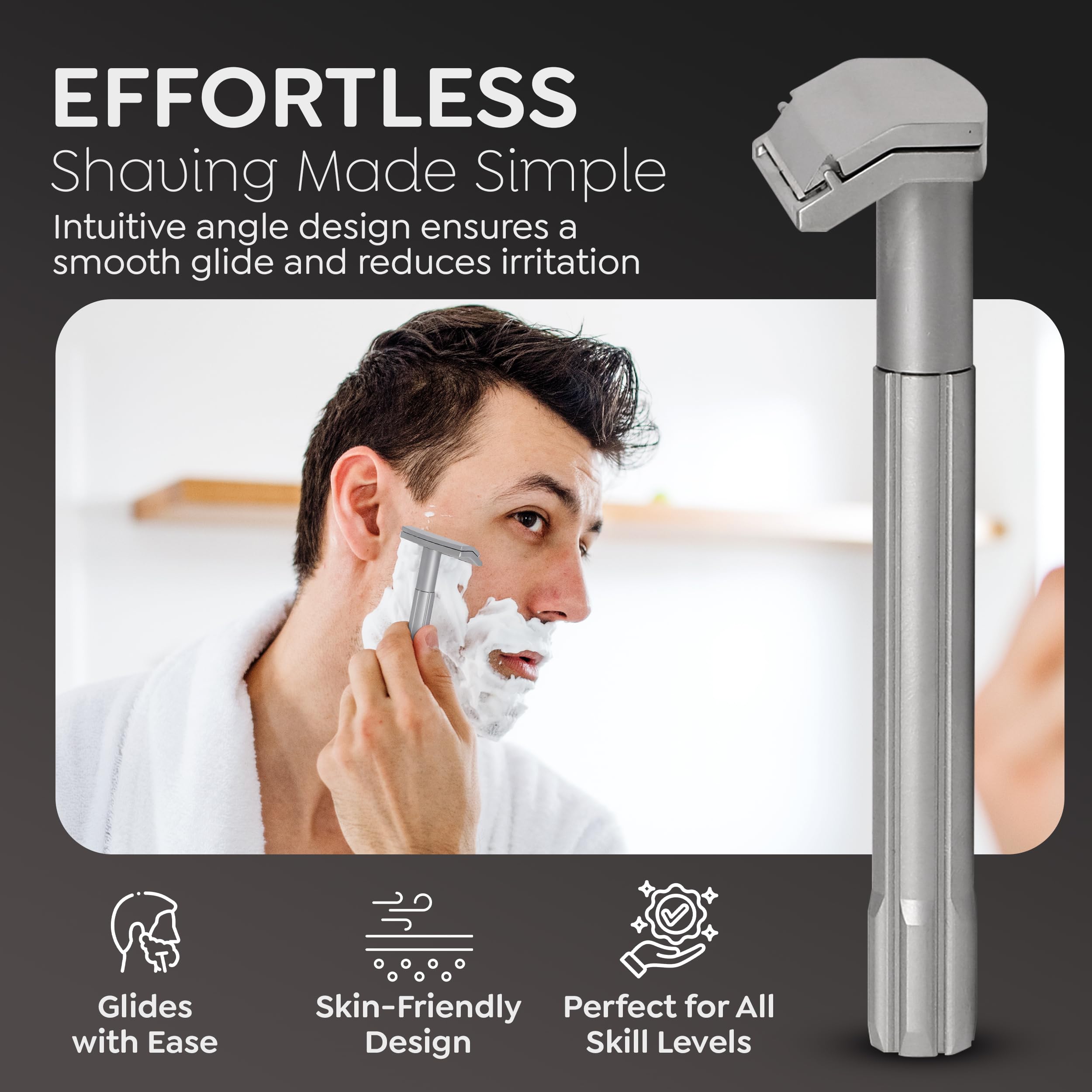 Parker SoloEdge plastic-free design supports sustainable grooming.