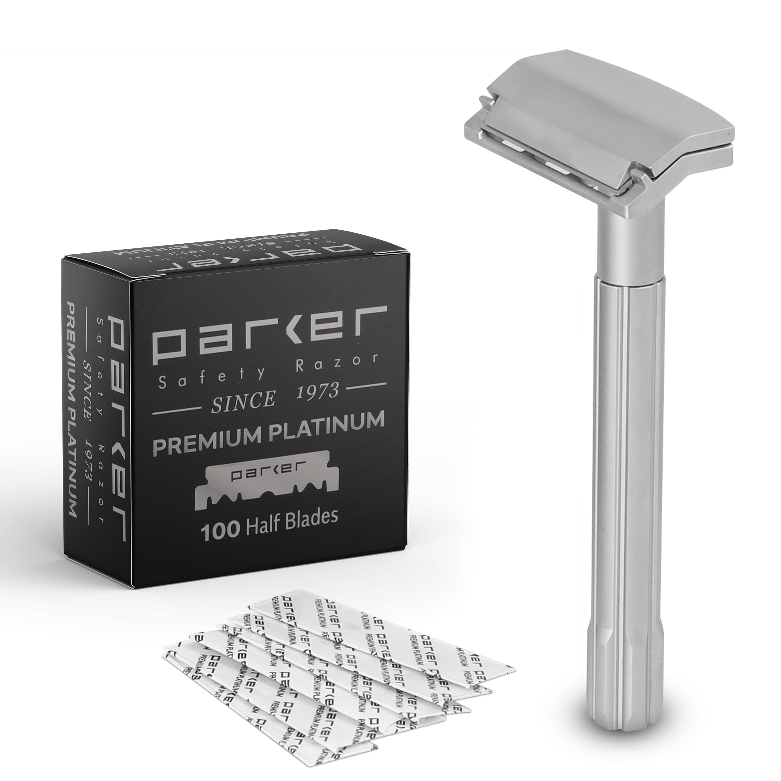 Parker SoloEdge razor head magnet aids quick blade loading for smoother starts.