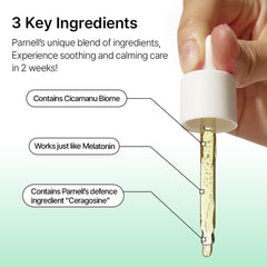 Parnell Cicamanu 92 Serum highlighting Centella and melatonin ingredients.