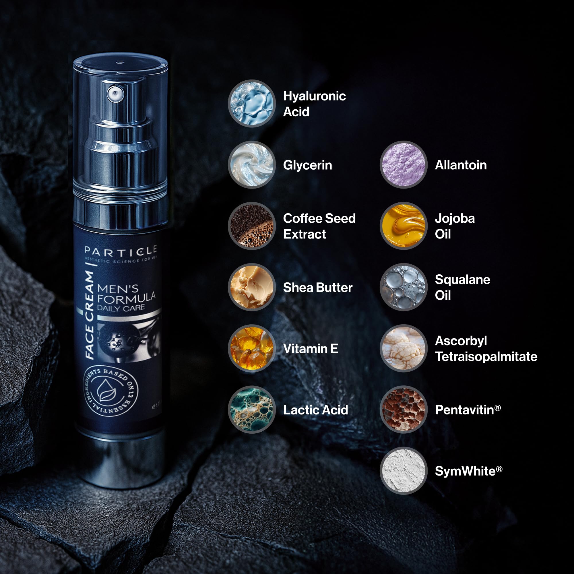 Particle 6-in-1 Face Cream travel bottle ideal for gym and trips.