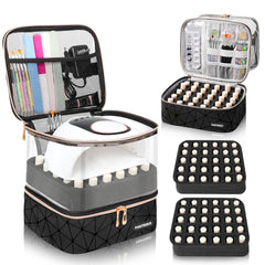 Partreko clear nail polish organizer bottle-slots enable quick nail-art prep and easy access