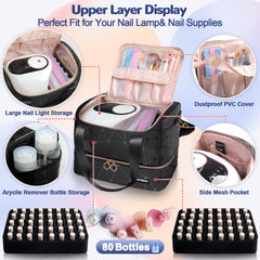 Partreko PU leather nail kit bag with waterproof finish.