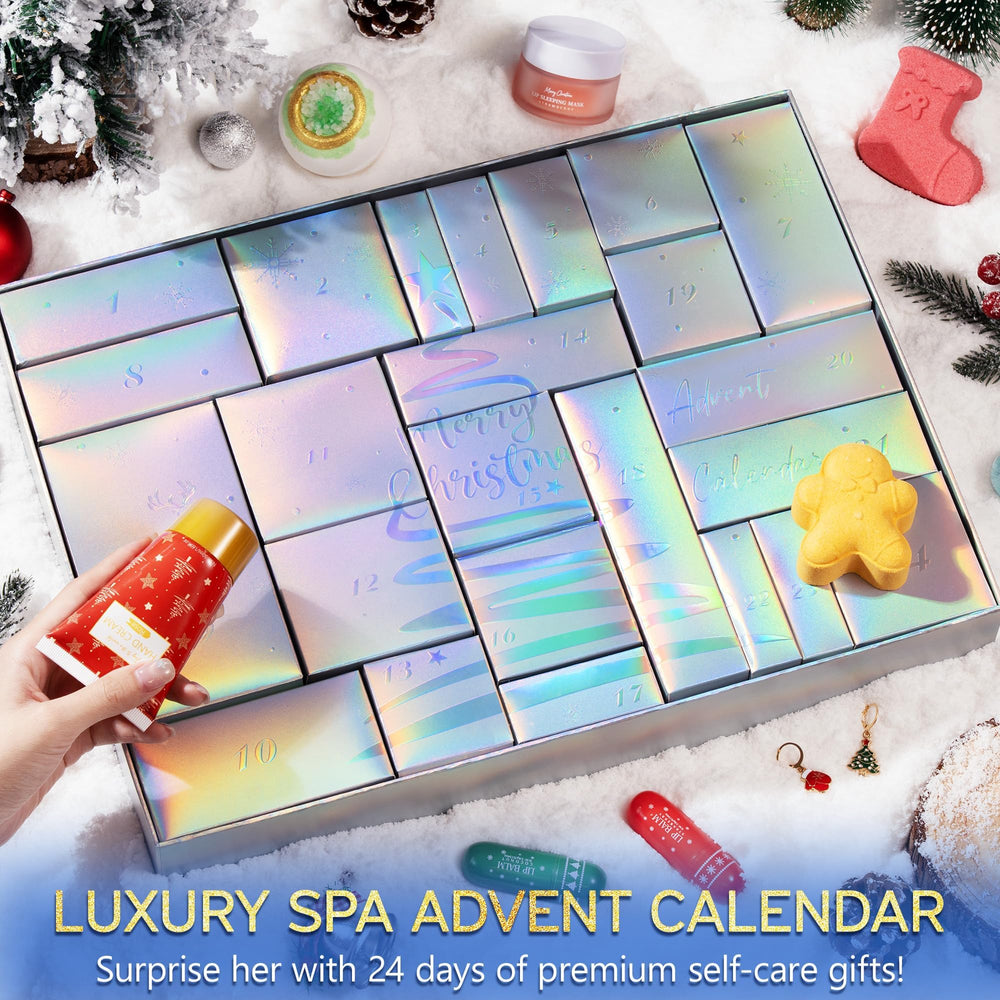 Partylamb Advent Calendar spa treats assortment invites at-home relaxation rituals.