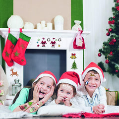 PARTYWIND glow Christmas tree tattoo creates colorful accents on bottles, tiles, or skin.