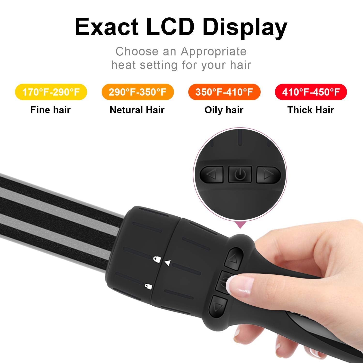 PARWIN PRO BEAUTY LCD temperature display ensures precise styling.