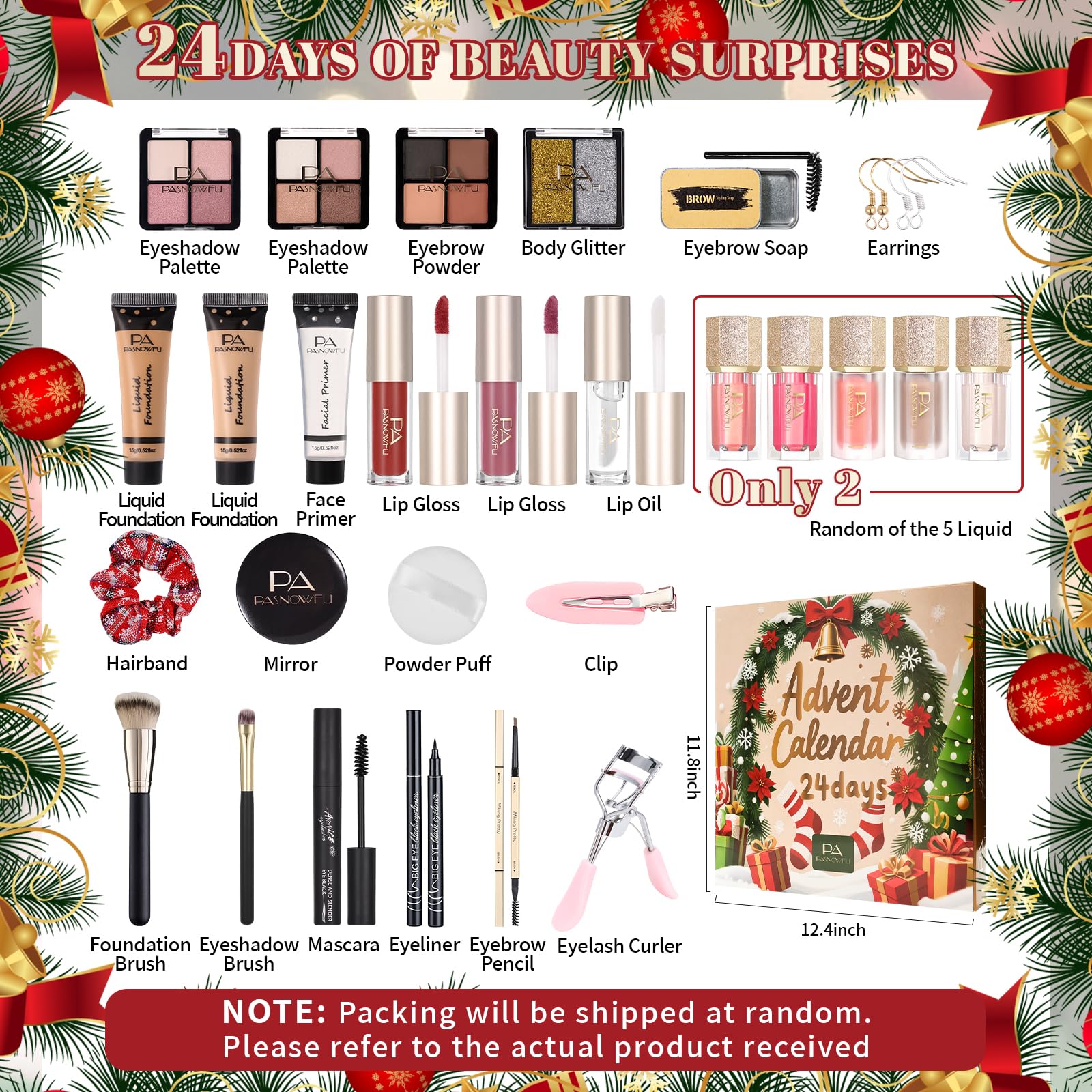 PASNOWFU 24-day box design highlighting daily surprises for a celebratory routine.