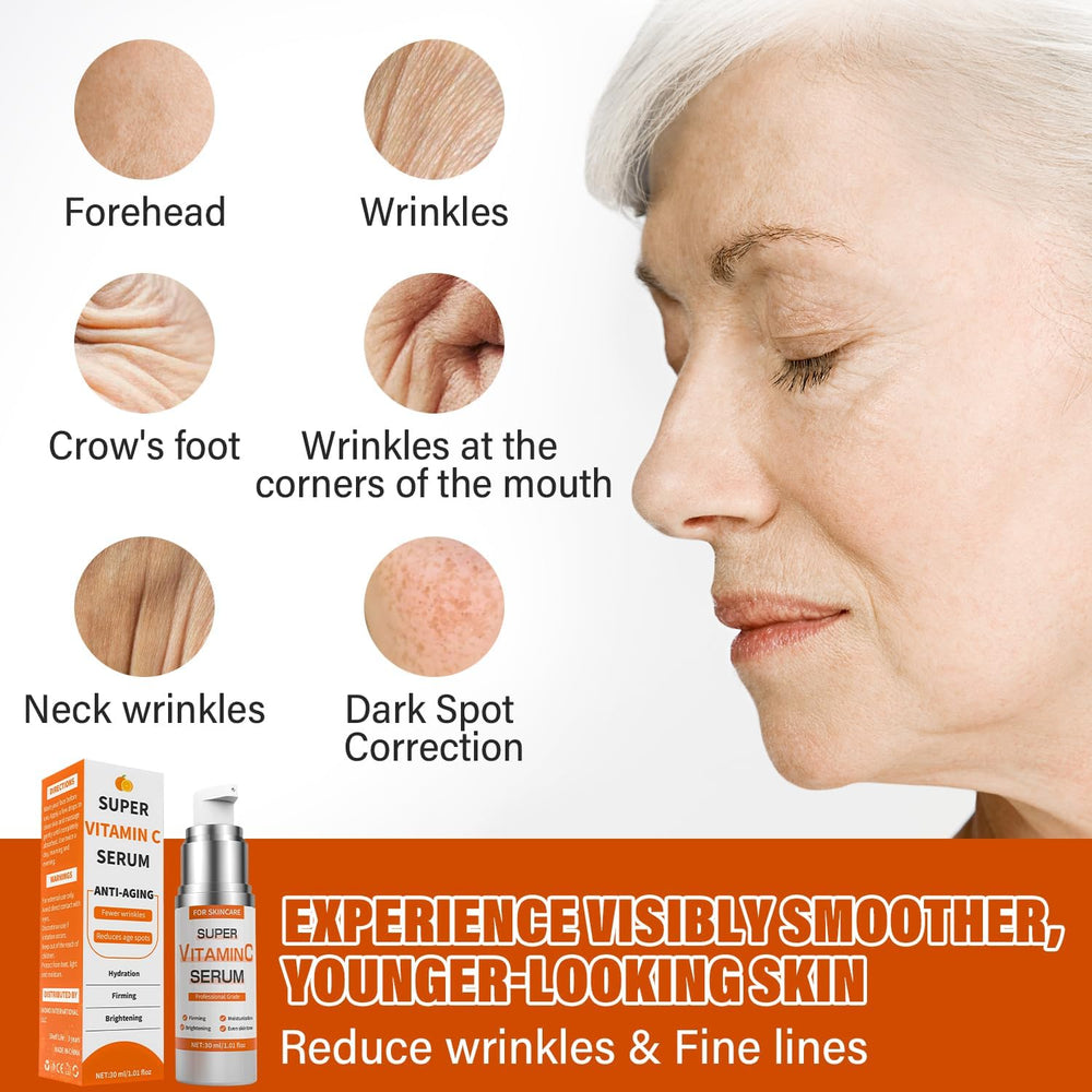 Pasver Isles Super C Serum face application—pat to absorb for a subtle glow.