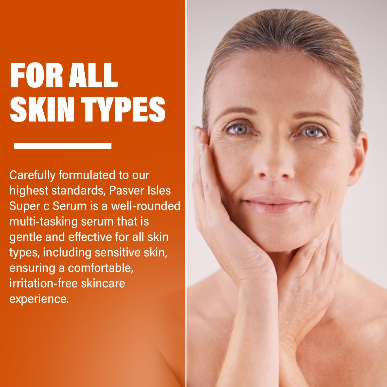 Pasver Isles Super C Serum hyaluronic acid ingredient focus—hydration boost for skin.