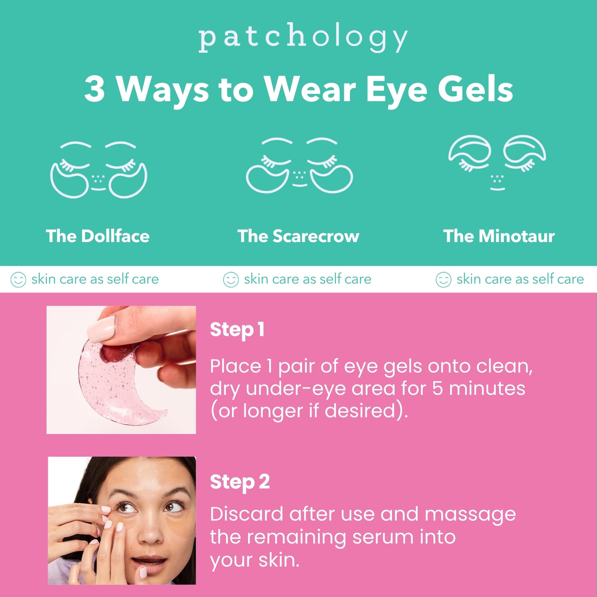 Patchology 5-minute skincare ritual shows quick hydrating eye treatment