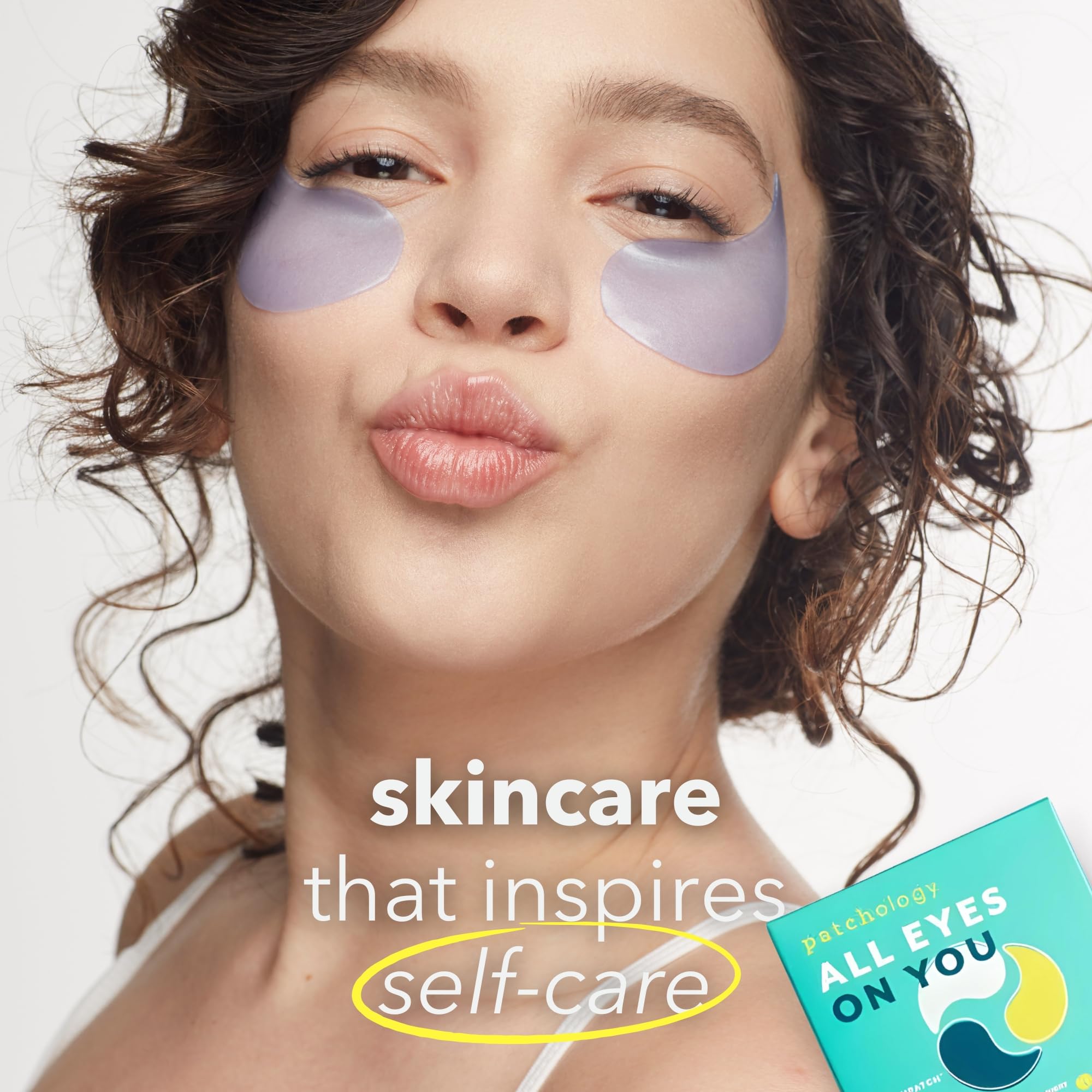 Patchology All Eyes On You after-use glow close-up signals brighter under-eye appearance.